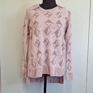 Emporio Armani Gray Diamond Knit Sweater Size Small 40